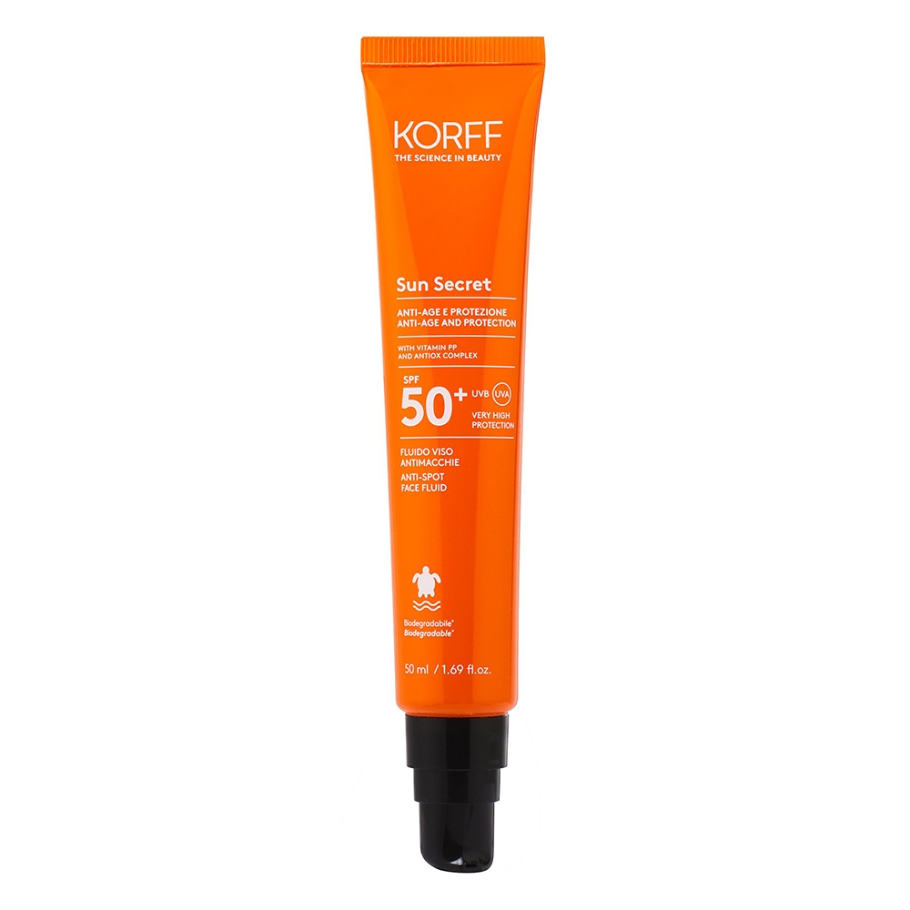 Korff Sun Secret Fluido Viso Antimacchie SPF50+ 50mL