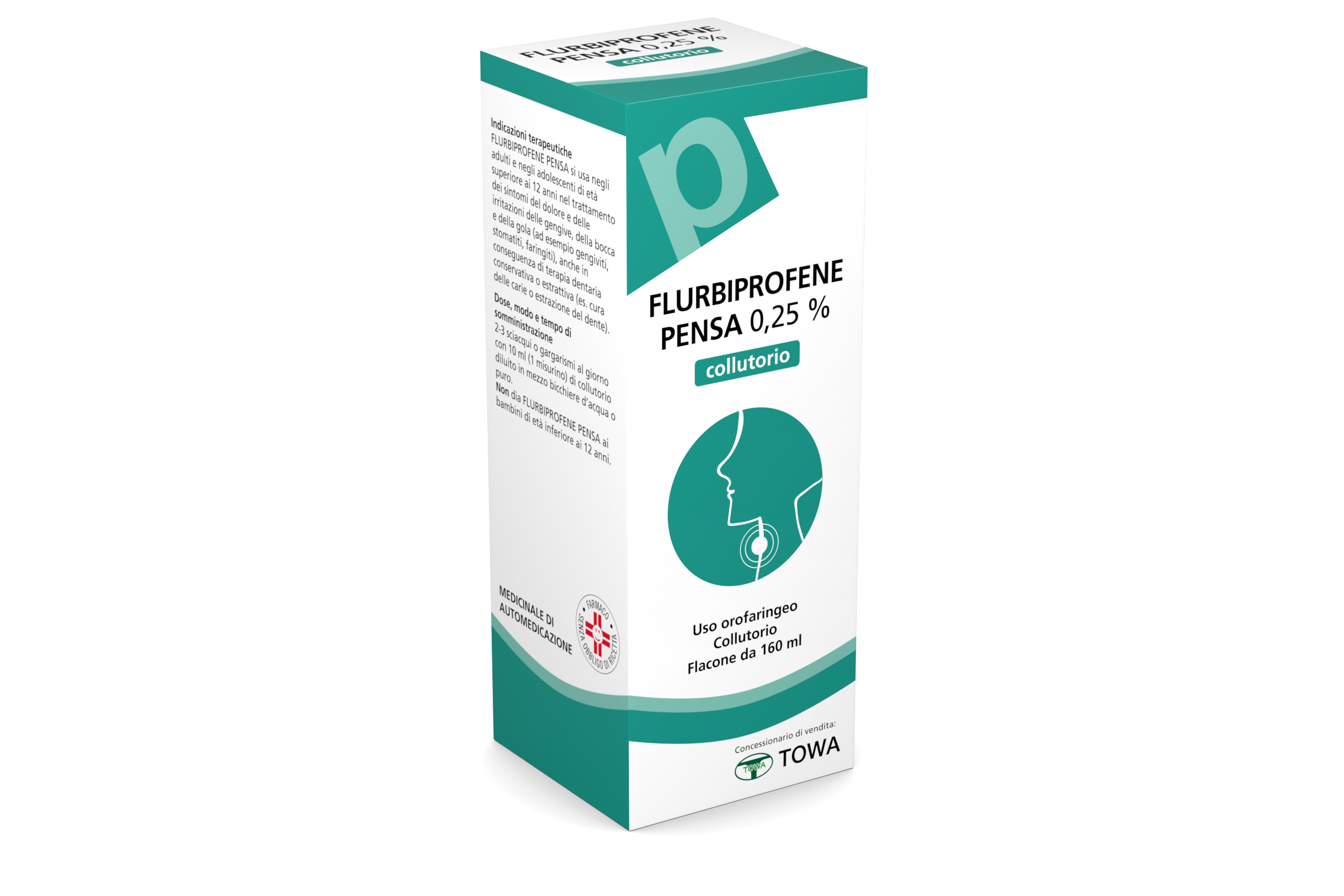 Flurbiprofene FG Colluttorio 0,25% Antinfiammatorio 160 ml