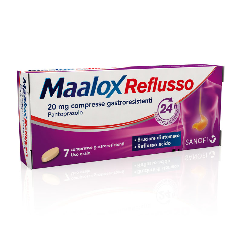 Maalox Reflusso 20 mg Pantoprazolo 7 Compresse