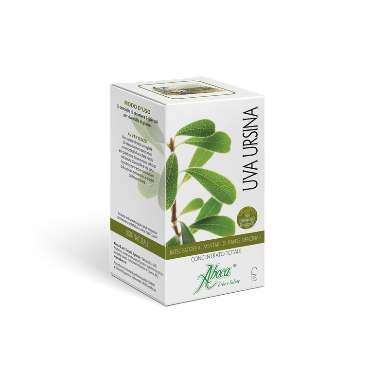 Aboca Uva Ursina Concentrato Totale Integratore Vie Urinarie 50 Opercoli
