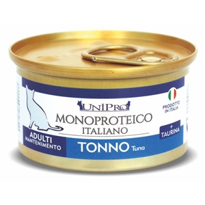 UNIPRO GATTO MONOPROTEICO ADULTI MANTENIMENTO TONNO 85GR (lattina)