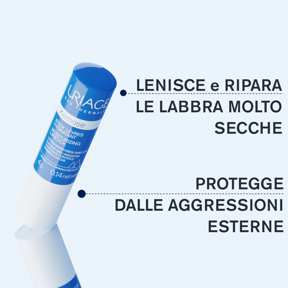 Uriage Xémose Stick Labbra Idratante Senza Profumo 4 g