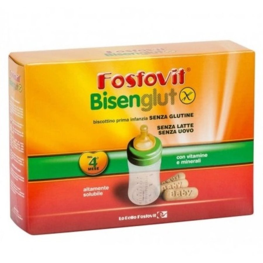 Fosfovit BiSenGlut Biscottino per Bambini Senza Glutine Senza Latte Senza Uova Senza Olio di Palma