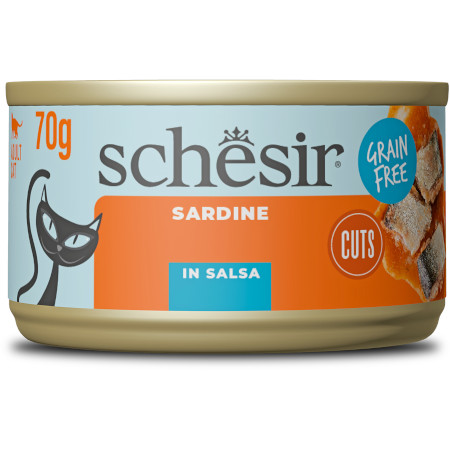 SCHESIR GATTO SALSA GRAIN FREE SARDINE 70GR (lattina)
