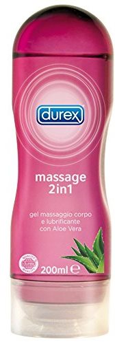 Durex Massage 2in1 con Aloe Vera - Gel massaggio corpo e lubrificante - 200 ml