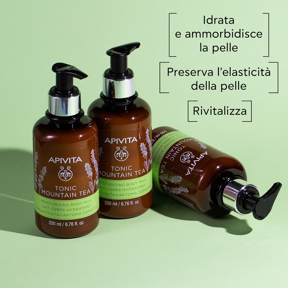 Apivita Latte Corpo Idratante Tonic Mountai Tea al Tè di Montagna 200ml