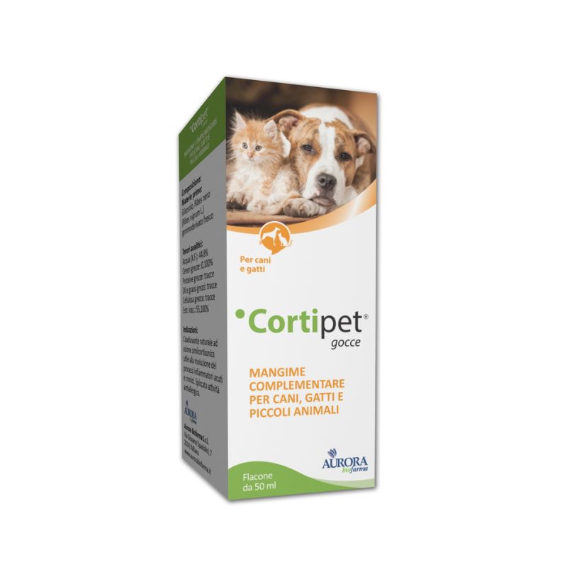 Aurora Biofarma - Cortipet Gocce 50 ml - Mangime Complementare Per Cani E Gatti