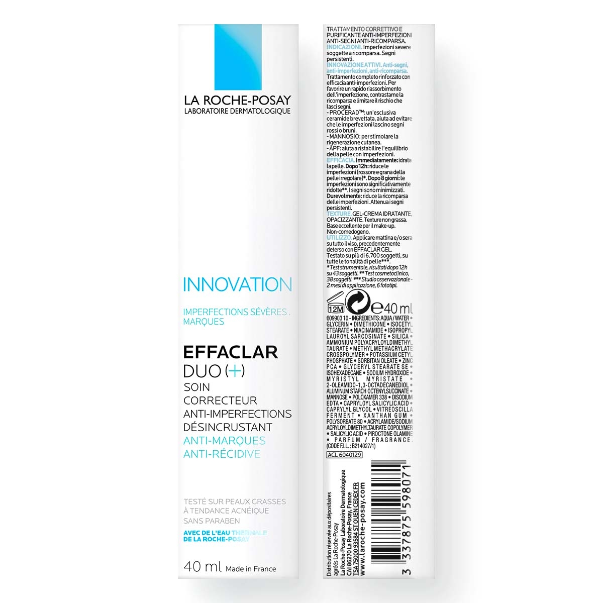 La Roche Posay Effaclar Duo+ Crema Viso  40 ml 