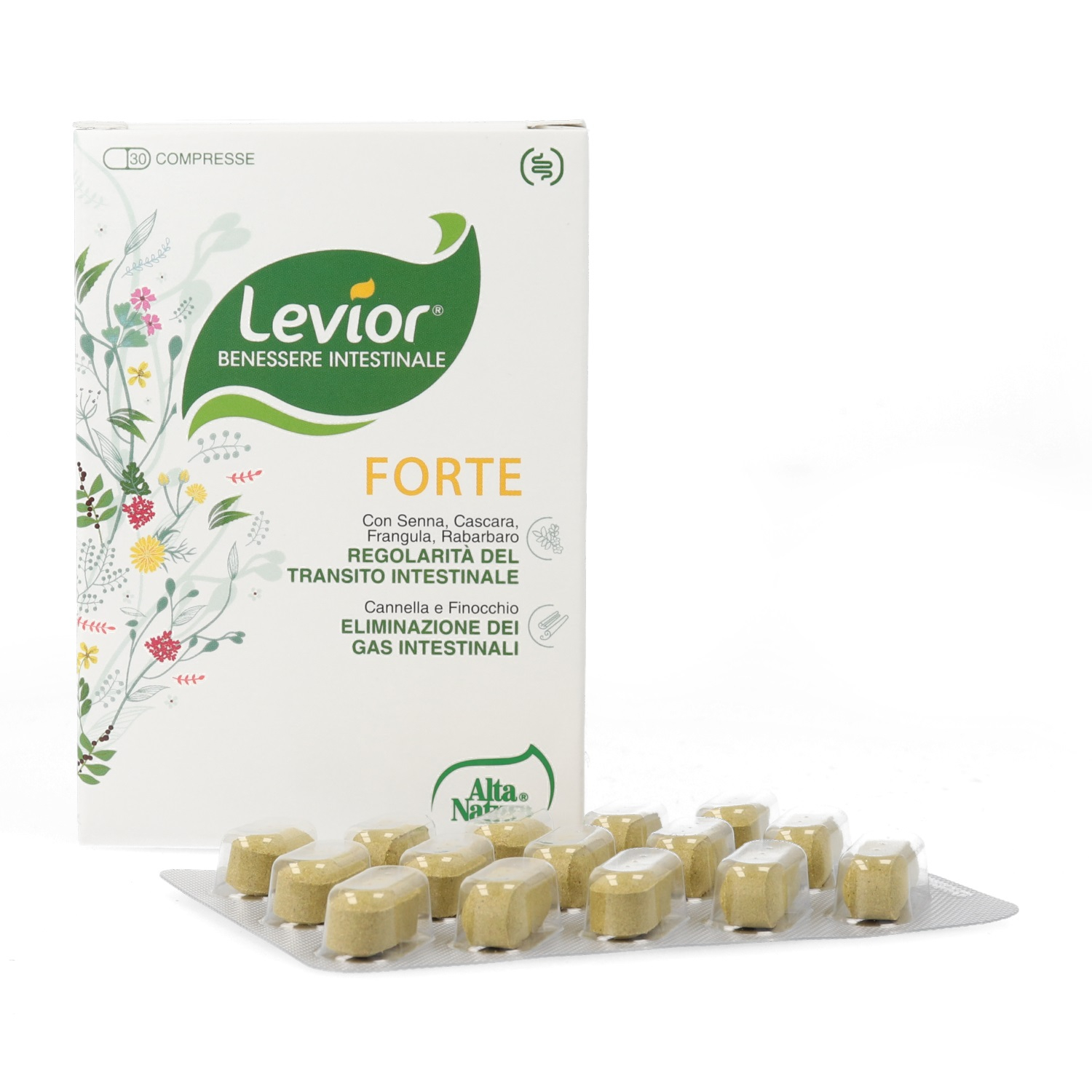 Levior Forte benessere del transito intestinale e digerente 30 compresse
