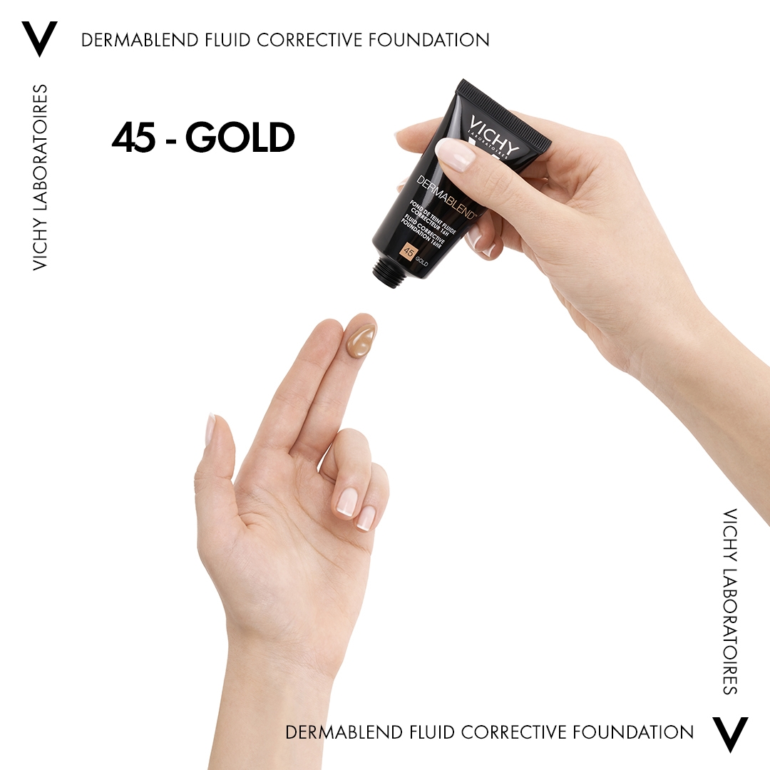 Vichy Dermablend Fondotinta Correttore Fluido 16h tonalità 45 - 30 ml correttore fino a 16 ore