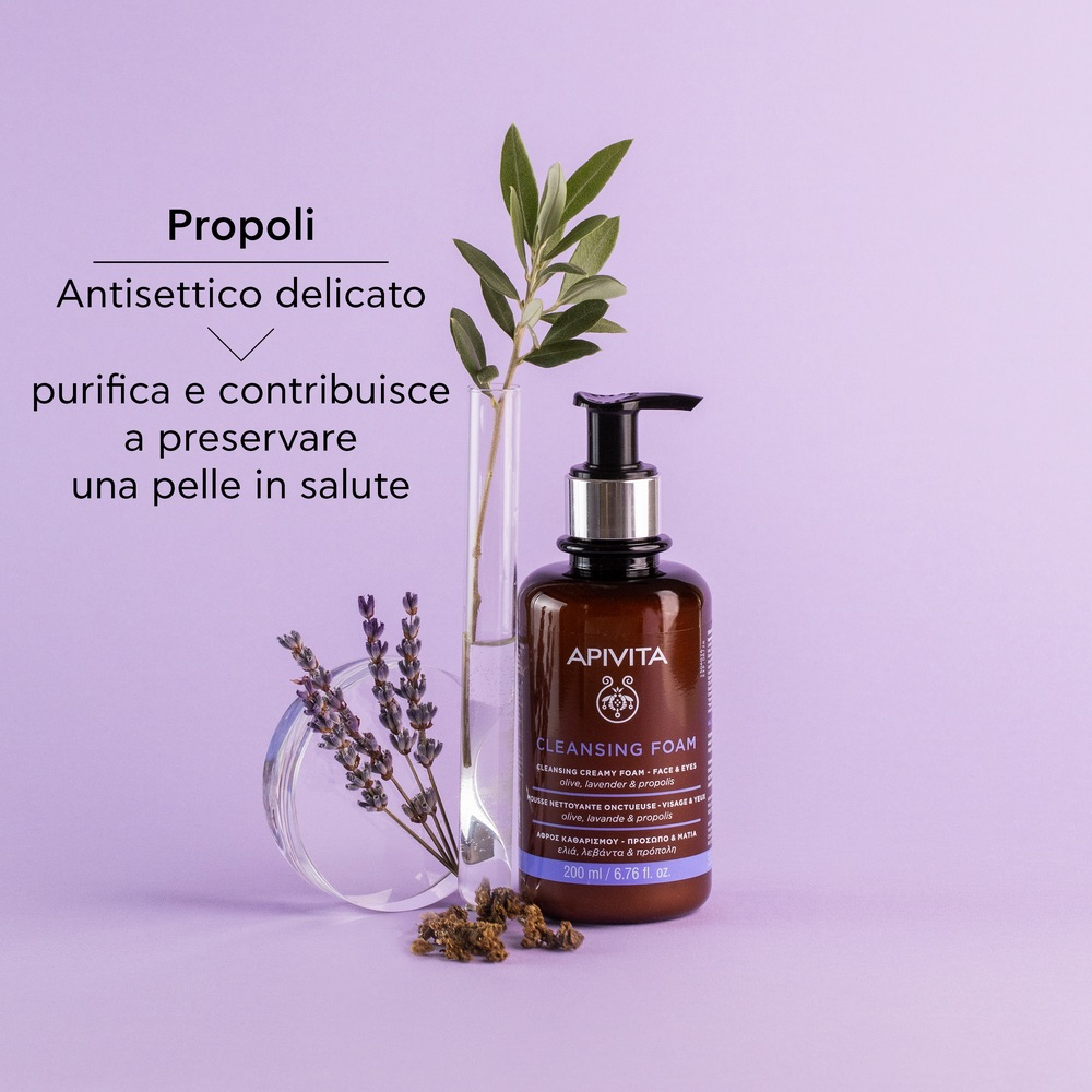 Apivita Mousse detergente cremosa – Viso e Occhi 200ml