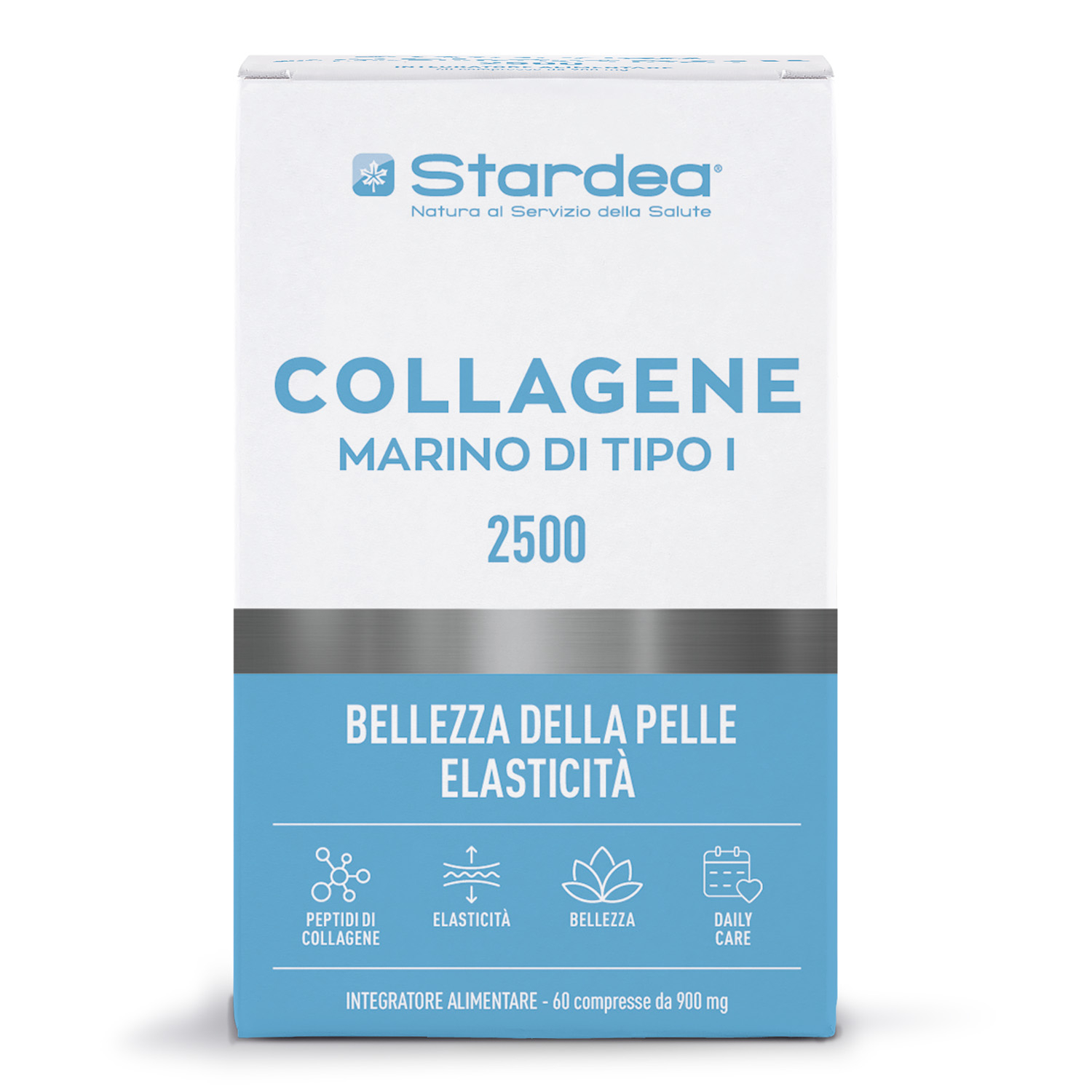 INTEGRATORE ALIMENTARE - 60 compresse a base di COLLAGENE MARINO DI TIPO I e Zinco per la BELLEZZA DELLA PELLE, ELASTICITÀ