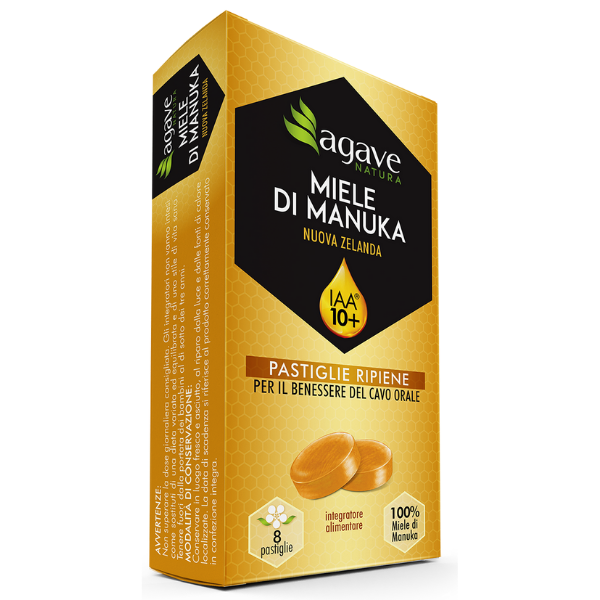 AGAVE NATURA Pastiglie al miele di MANUKA IAA 10+ 8 pastiglie