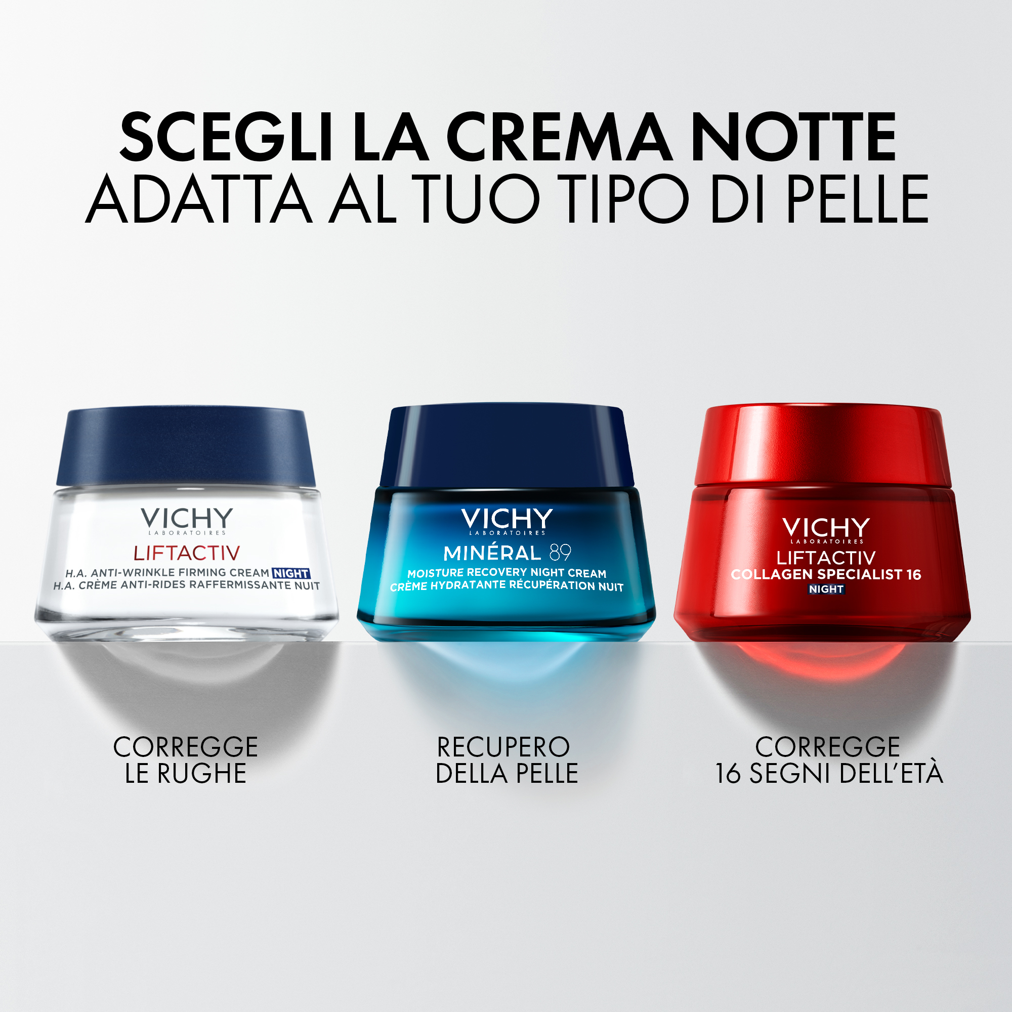 Vichy Minéral 89 Crema Notte Idratante Effetto Rigenerante con Melatonina Pura 50ml