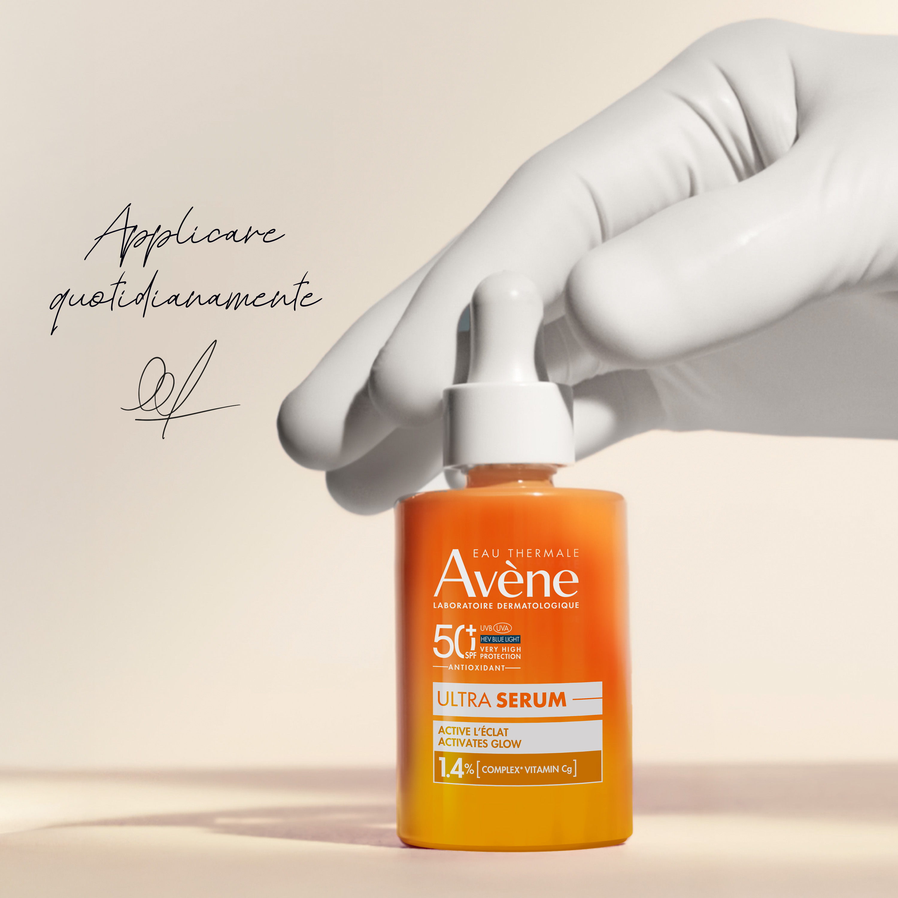 Avène Eau Thermale Ultra Siero SPF50+ Illuminante - Protezione Solare Molto Alta Viso 30 ml