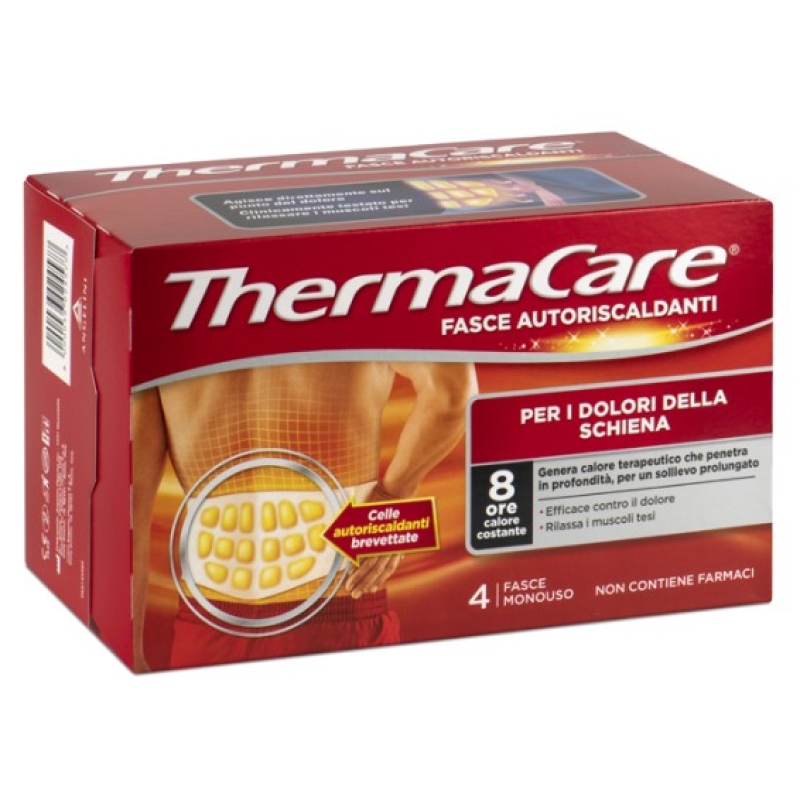 ThermaCare Fasce autoriscaldanti per dolori alla schiena 4 pezzi 