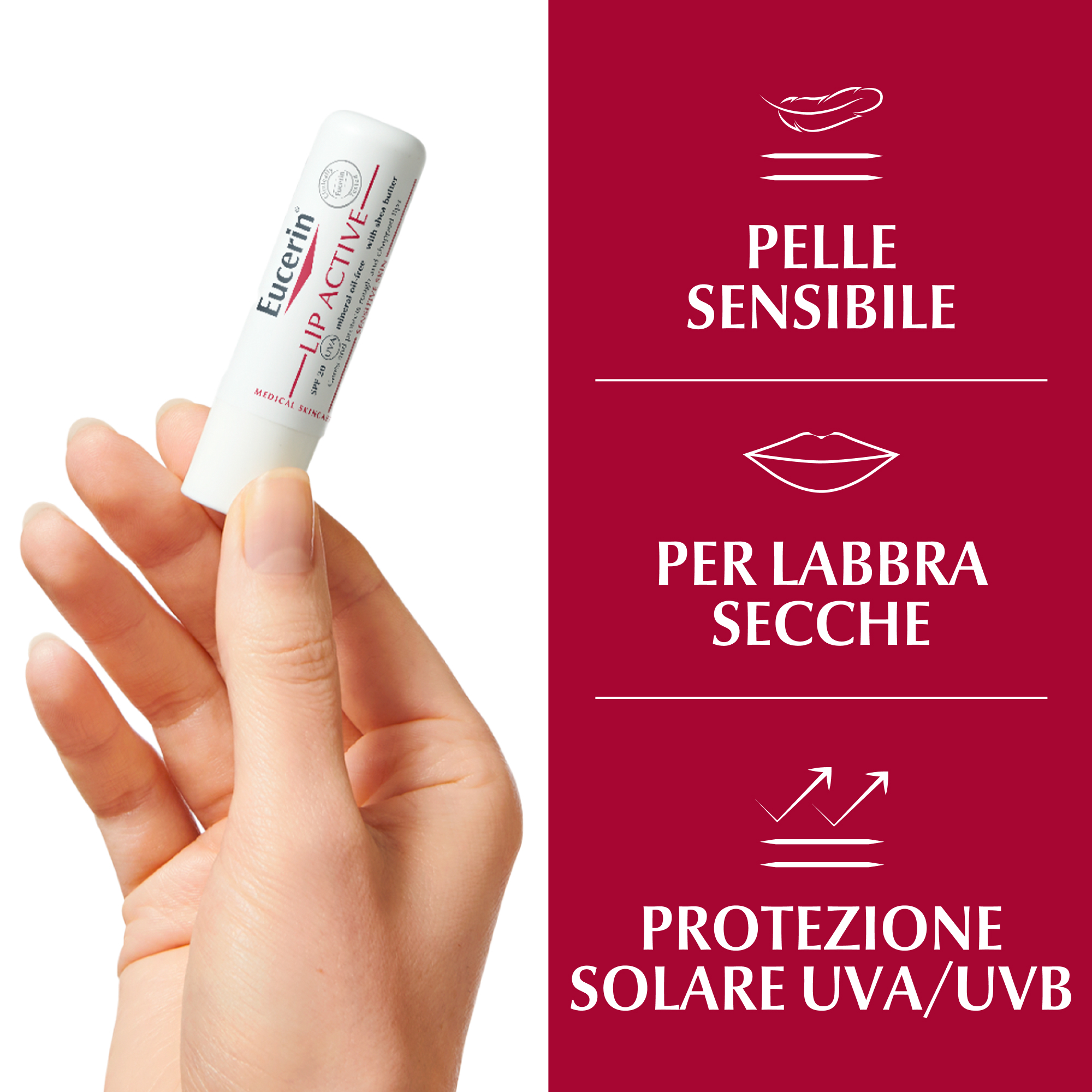 Eucerin Stick Labbra Protezione Attiva Pelle Sensibile 5,5 g