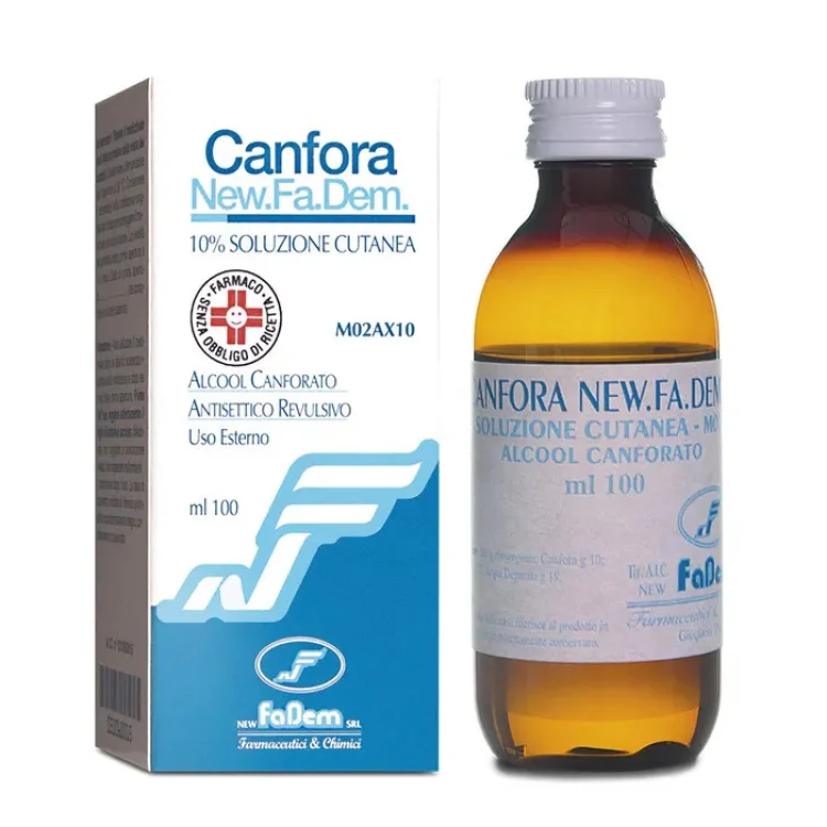 Canfora New Fadem 10% Soluzione Cutanea Idroalcolica 100 ml
