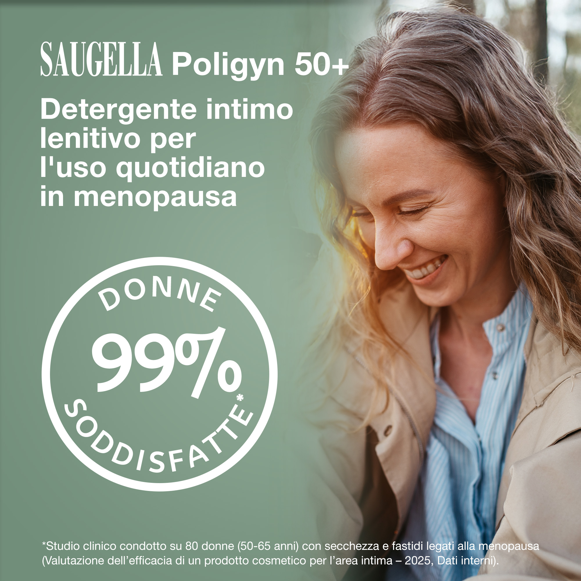 Saugella Poligyn 50+ - Detergente Intimo Lenitivo Ed Emolliente A pH Fisiologico 250 ml