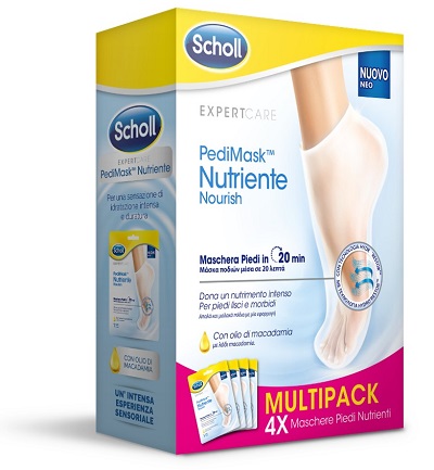 SCHOLL PEDIMASK NUTRIENTE NOURISH 4 PAIA Calzini Maschera Piedi in 20 minuti