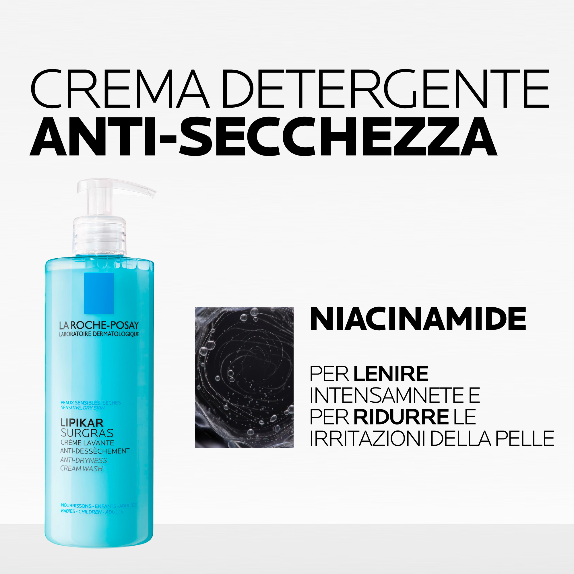 La Roche-Posay Lipikar - Surgras Doccia-Crema Detergente Relipidante Anti-Secchezza 400 ml