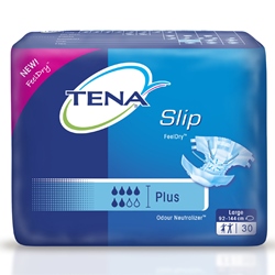 TENA Slip Plus- Pannolini assorbenti per perdite urinarie Taglia L 30 Pezzi