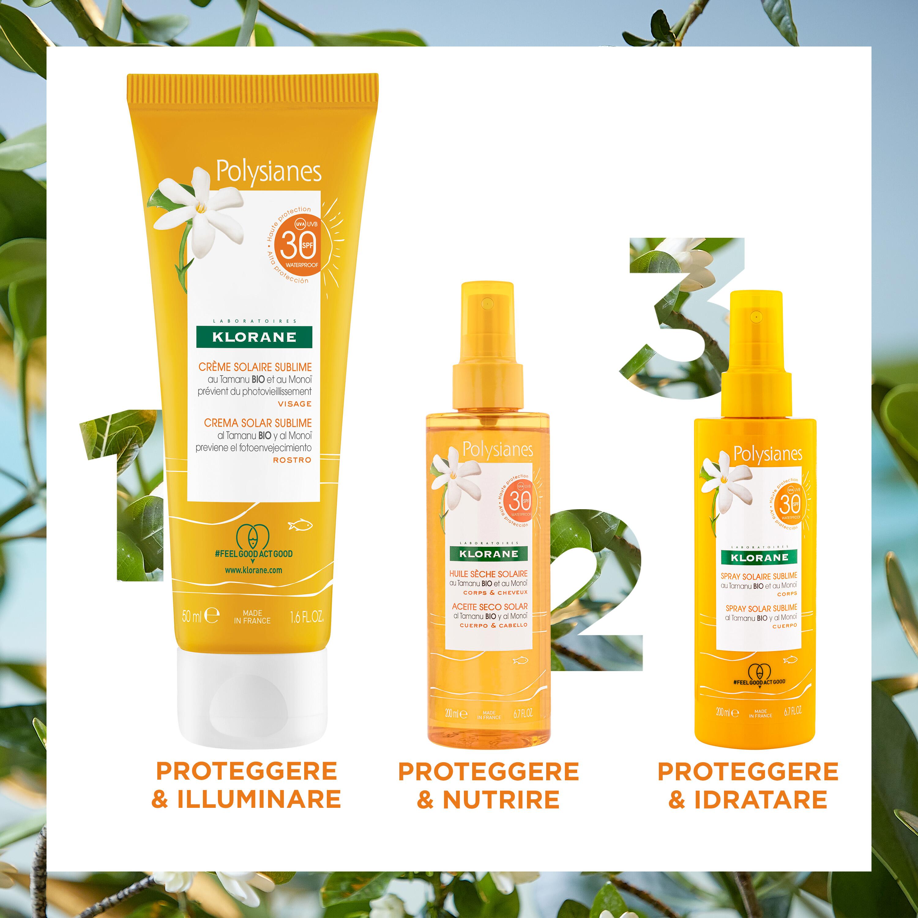 Klorane - Spray Solare Sublime SPF30 Corpo Al Tamanu Bio E Monoi 200 ml