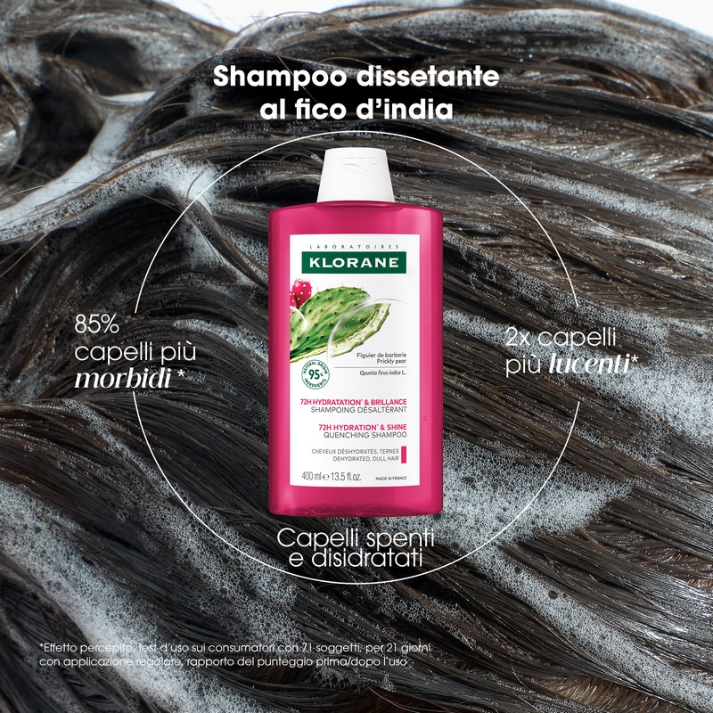 Klorane Shampoo idratante e illuminante Fico d’India, 400ml