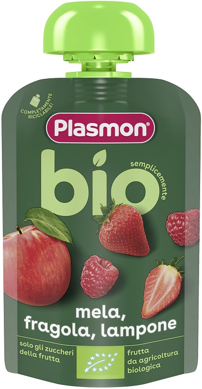 PLASMON Pouches Bio Mela Fragola 100g