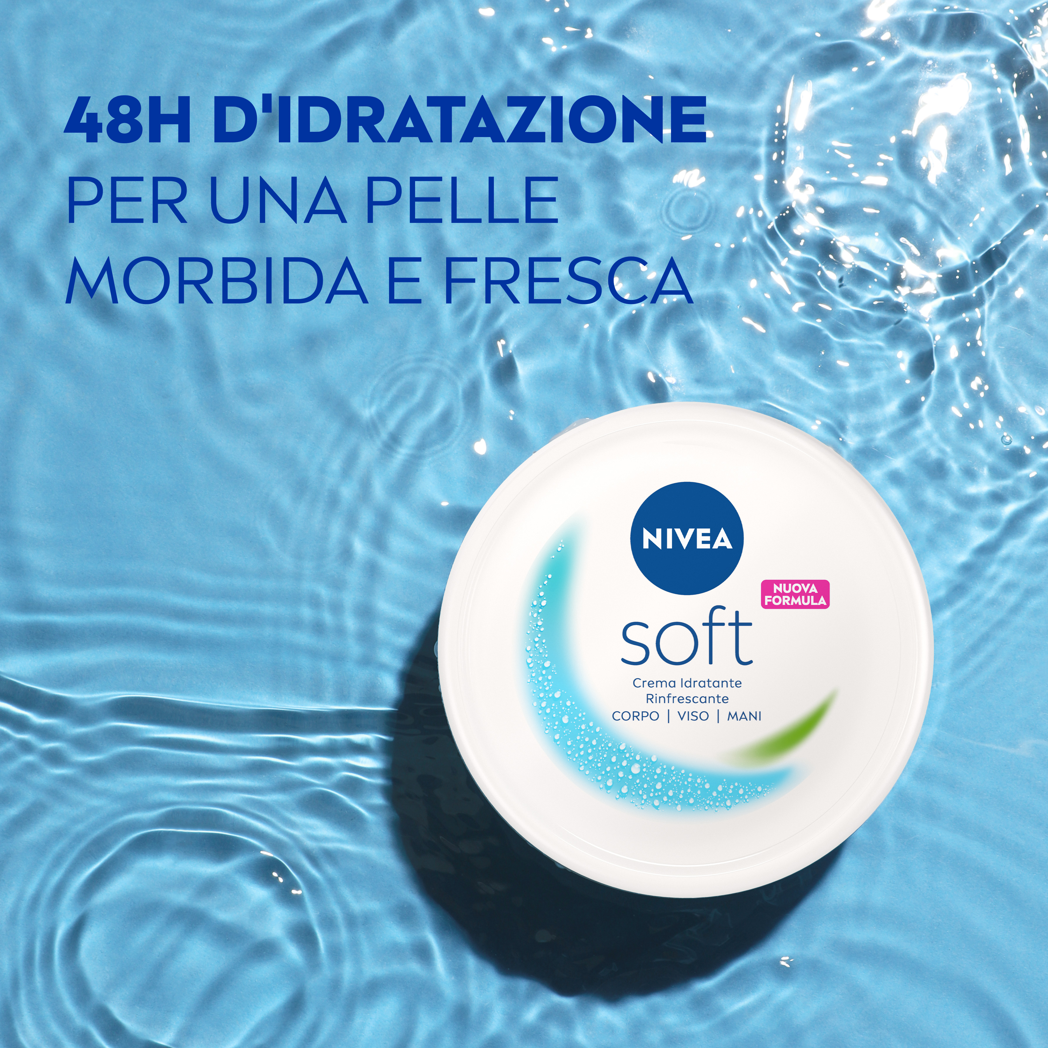 Nivea Soft 300 ml, Crema idratante corpo, viso mani multiuso con Vitamina E e Olio di Jojoba