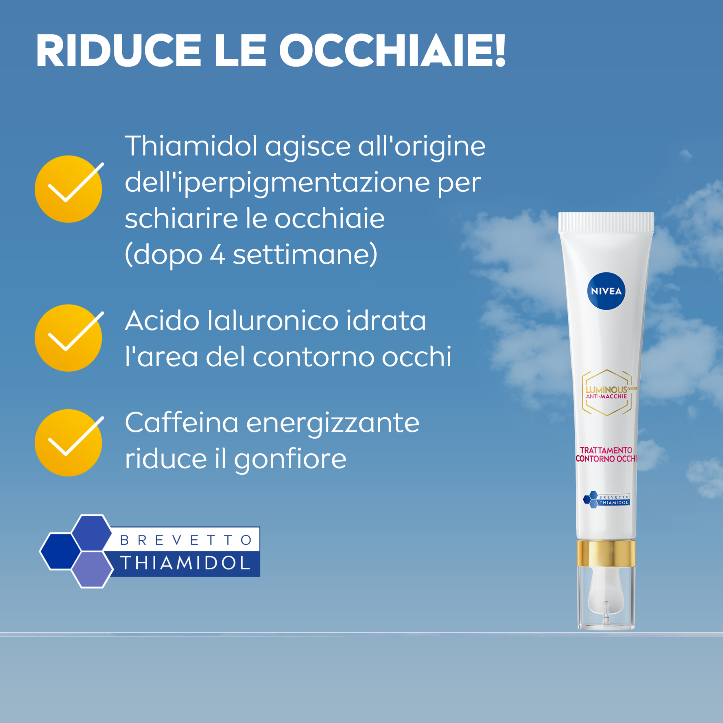 Nivea Cellular Luminous630 Anti-Macchie Contorno Occhi 15 ml, Contorno occhi antirughe e occhiaie