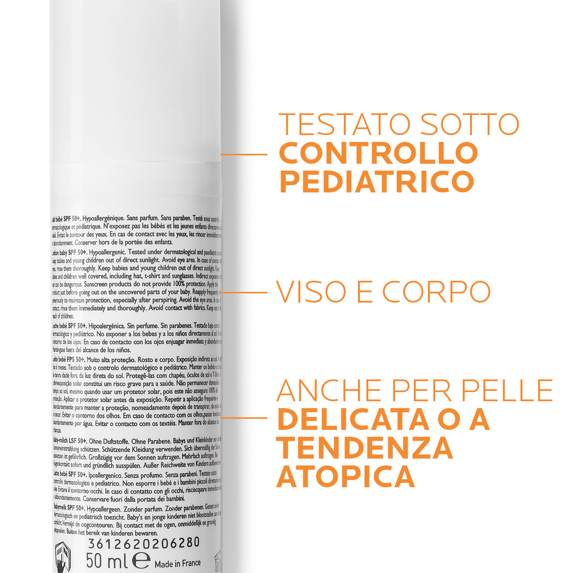 La Roche-Posay Anthelios Dermo-Pediatrics - Latte Solare SPF50+ Viso E Corpo Bambini 50 ml