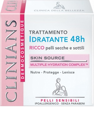 Clinians Trattamento Idratante 48h Ricco Pelli Secche E Sottili 50 ml