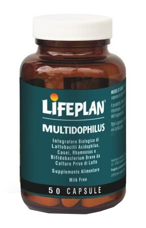 Lifeplan Multidophilus favorisce l'ecosistema intestinale senza glutine 50 capsule