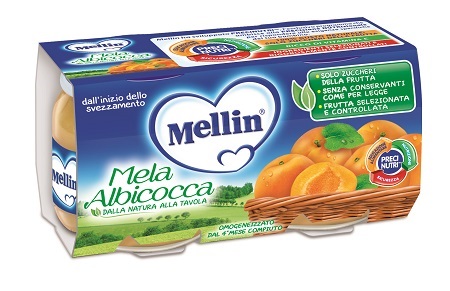 Mellin Omogeneizzato Di Frutta Mela e Albicocca 2 x 100 g
