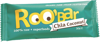 ROO'BAR BARRETTA 100% CRUDA CHIA E COCCO BIO 30 G