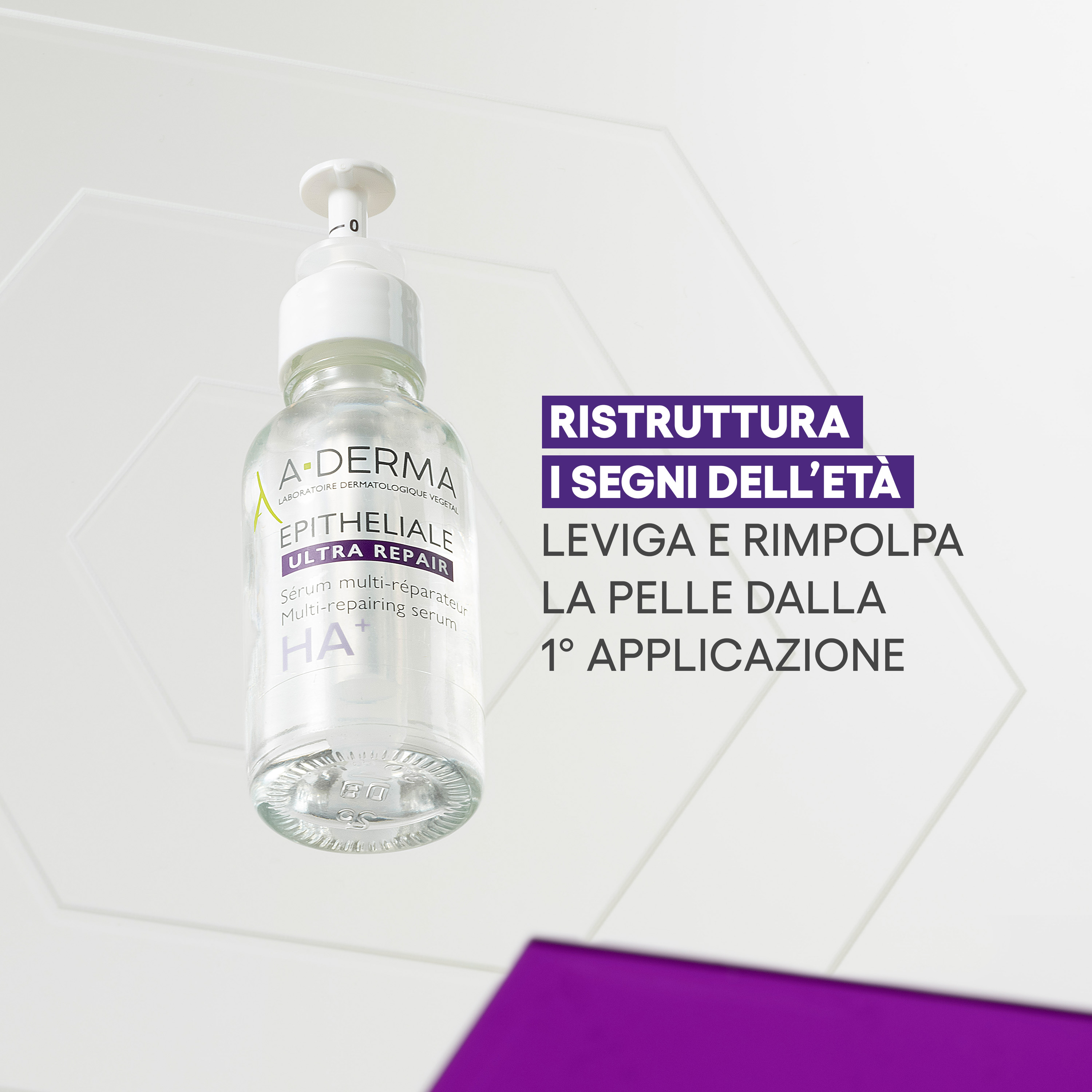 A-Derma Epitheliale Ultra Repair  Siero multi-ristrutturante, Anti-rughe, Acido Ialuronico, 30ml