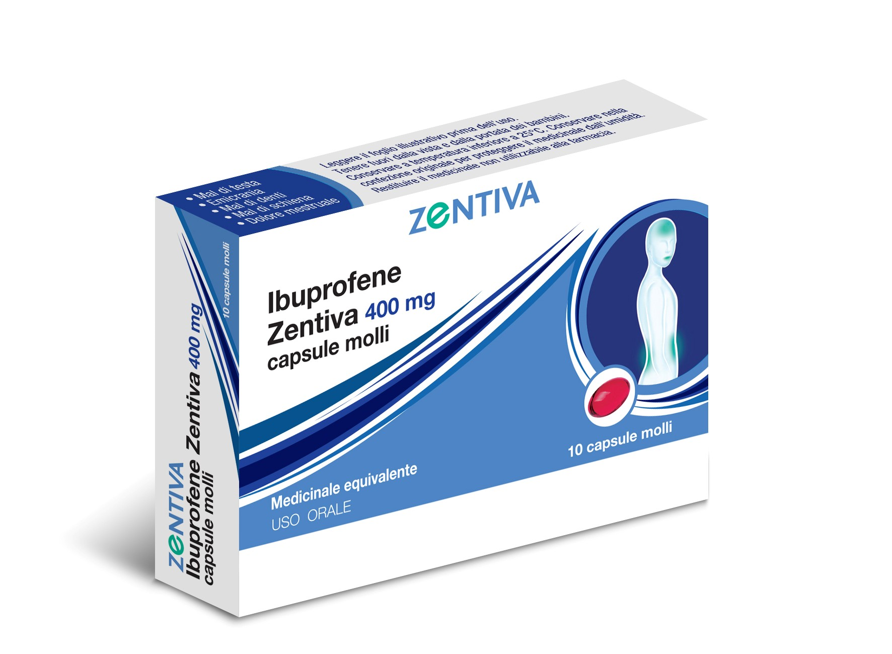Ibuprofene Zentiva 400mg 10 Capsule Molli