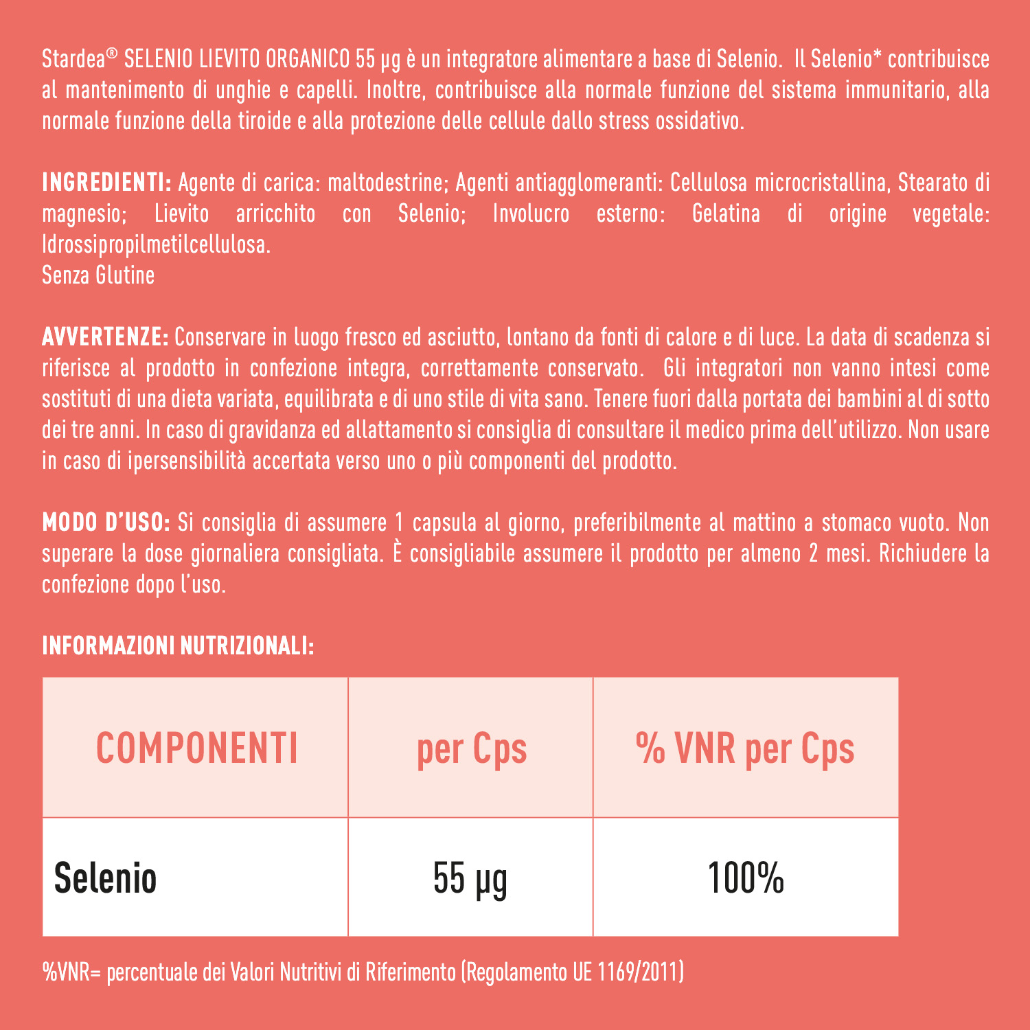 STARDEA SELENIO LIEVITO ORGANICO 55 µg Compresse - INTEGRATORE ALIMENTARE  CAPELLI E UNGHIE