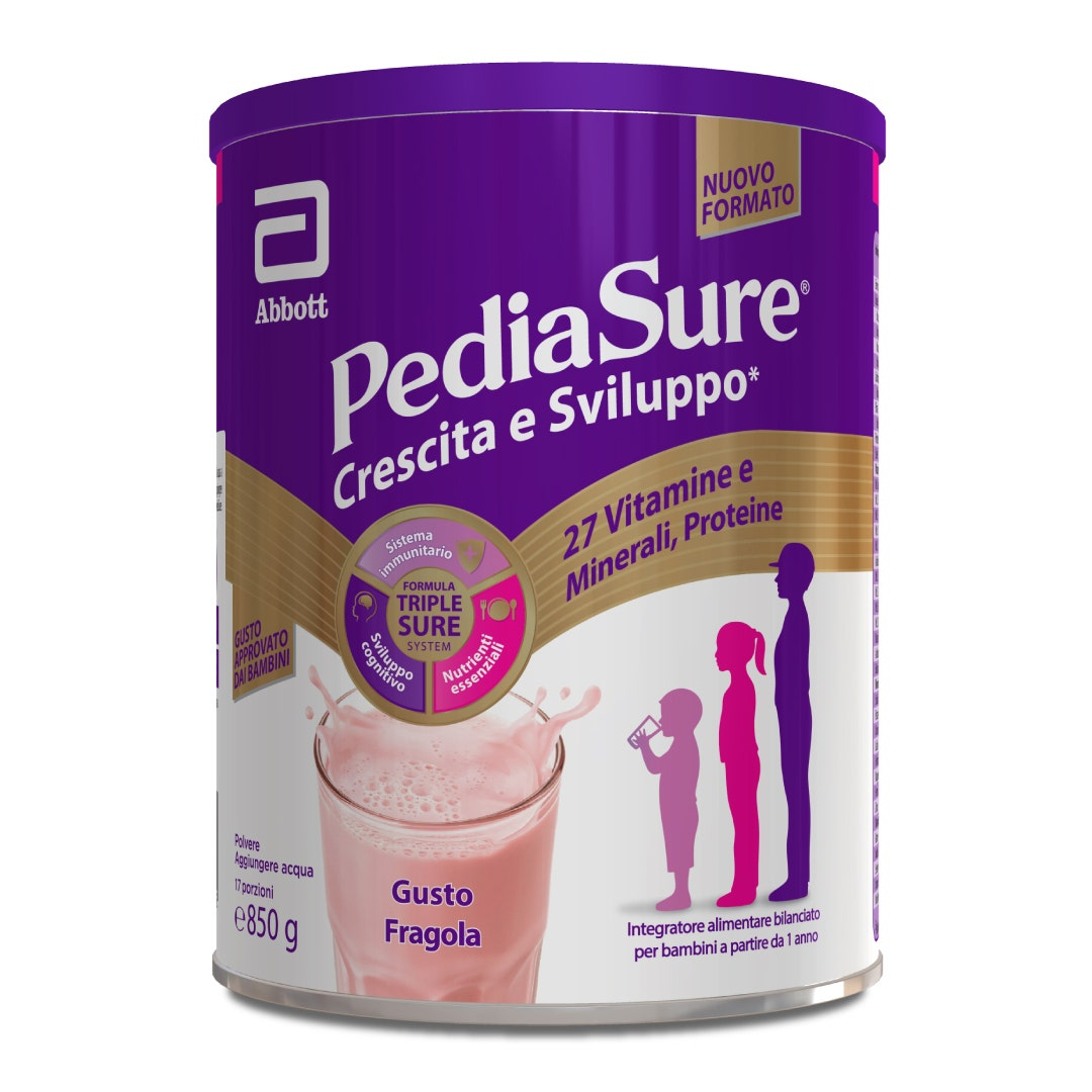 Pediasure Crescita E Sviluppo Integratore Multivitaminico Per Bambini Formato 850g Fragola