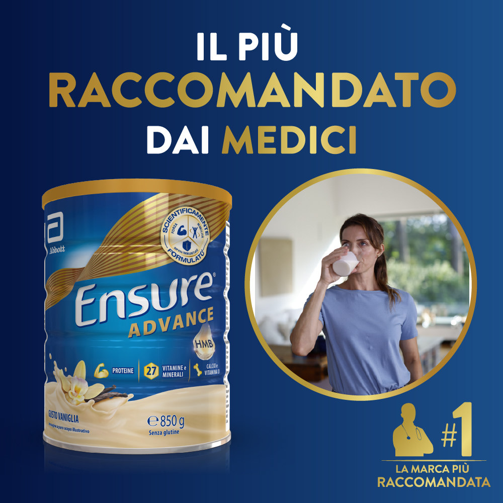Ensure® Advance Integratore in polvere forza & energia 850g Vaniglia