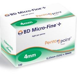BD Micro-Fine Aghi Penta  32GX4mm per Penna Insulina 100 pezzi