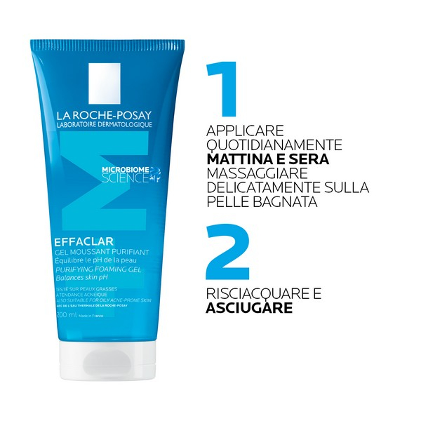 La Roche Posay Effaclar Gel Mousse Purificante Pelle Grassa e Sensibile 200 mL
