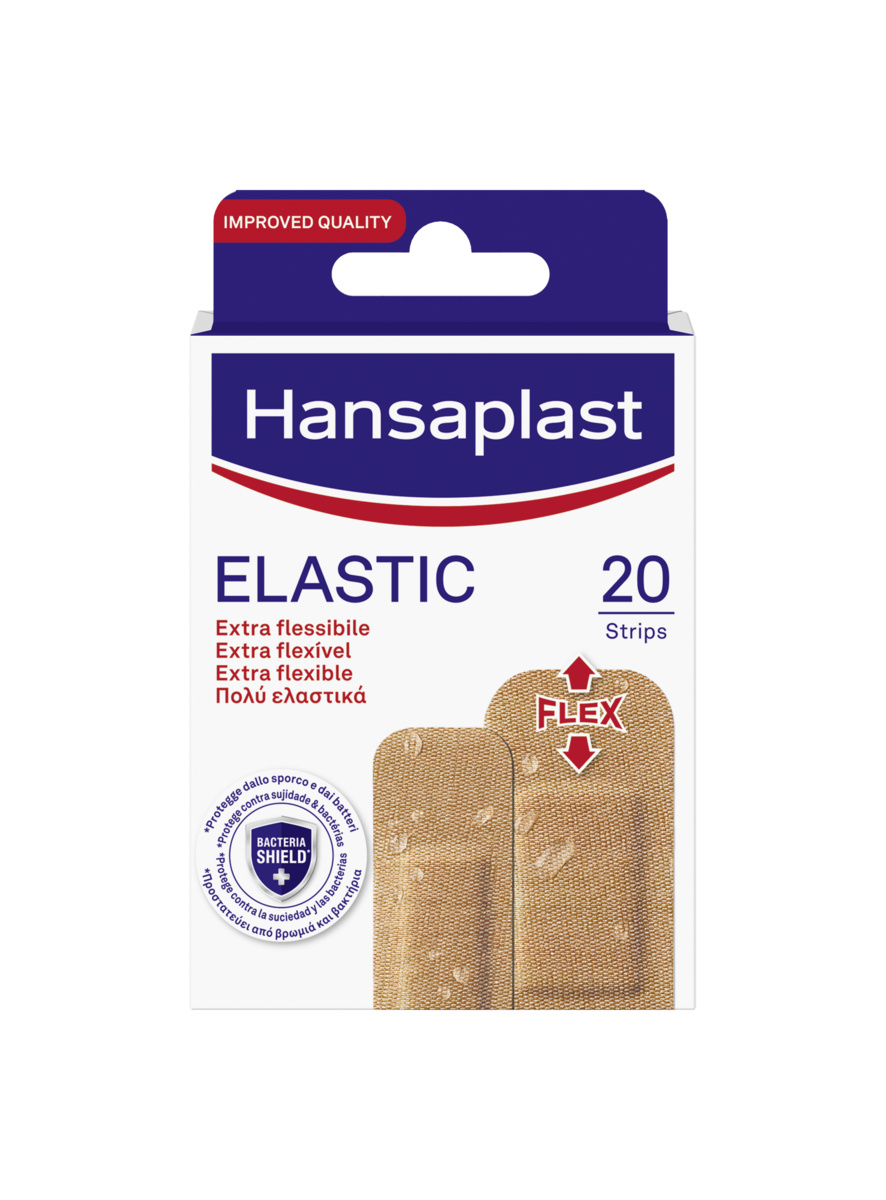 Hansaplast Cerotti Elastic, Cerotti elastici e flessibili per articolazioni, 20 pezzi in 2 formati