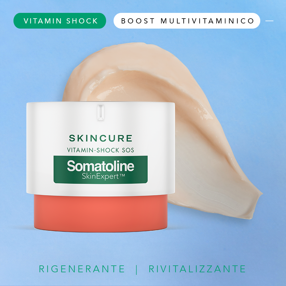 Somatoline SkinExpert, Skincure Vitamin Shock SOS, Crema Viso   Illuminante,  Vitamina C   40ml