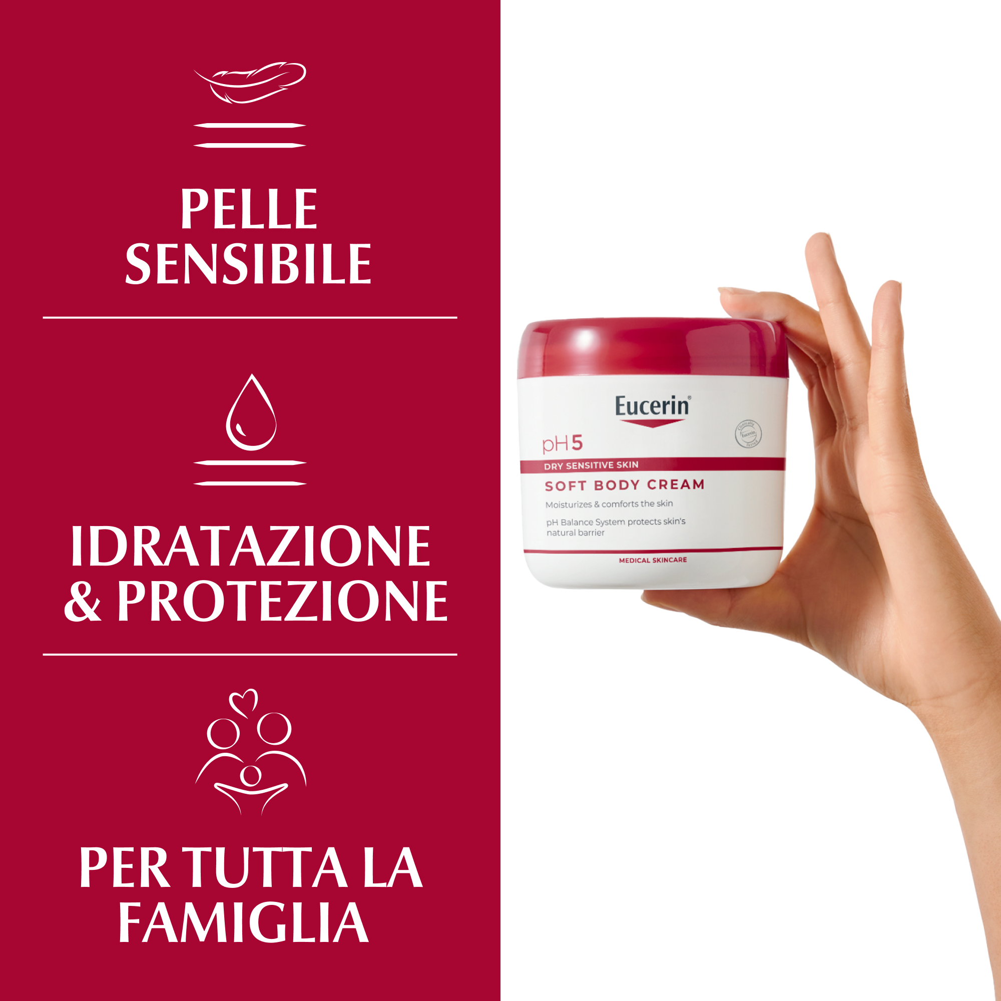 Eucerin Ph5 Soft Cream Crema Corpo per Pelle Sensibile