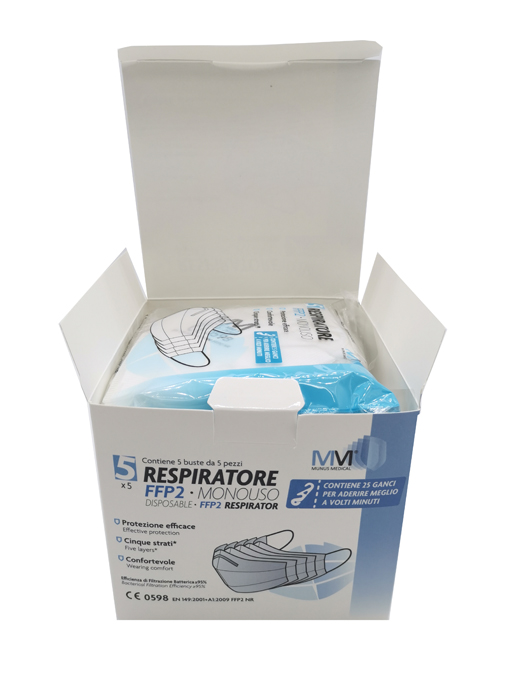 MUNUSMED Resp.FFP2+Ganci 5x5pz