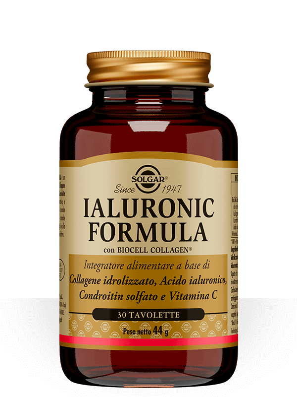 Solgar Ialuronic Formula Integratore di Acido Ialuronico e Collagene 30 Tavolette