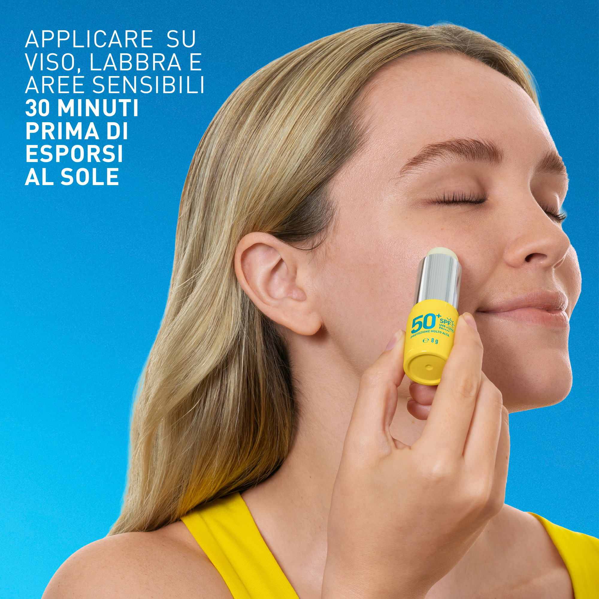 Cerave - Stick Solare Invisibile SPF50+ - Protezione Solare Labbra E Zone Sensibili 8 g