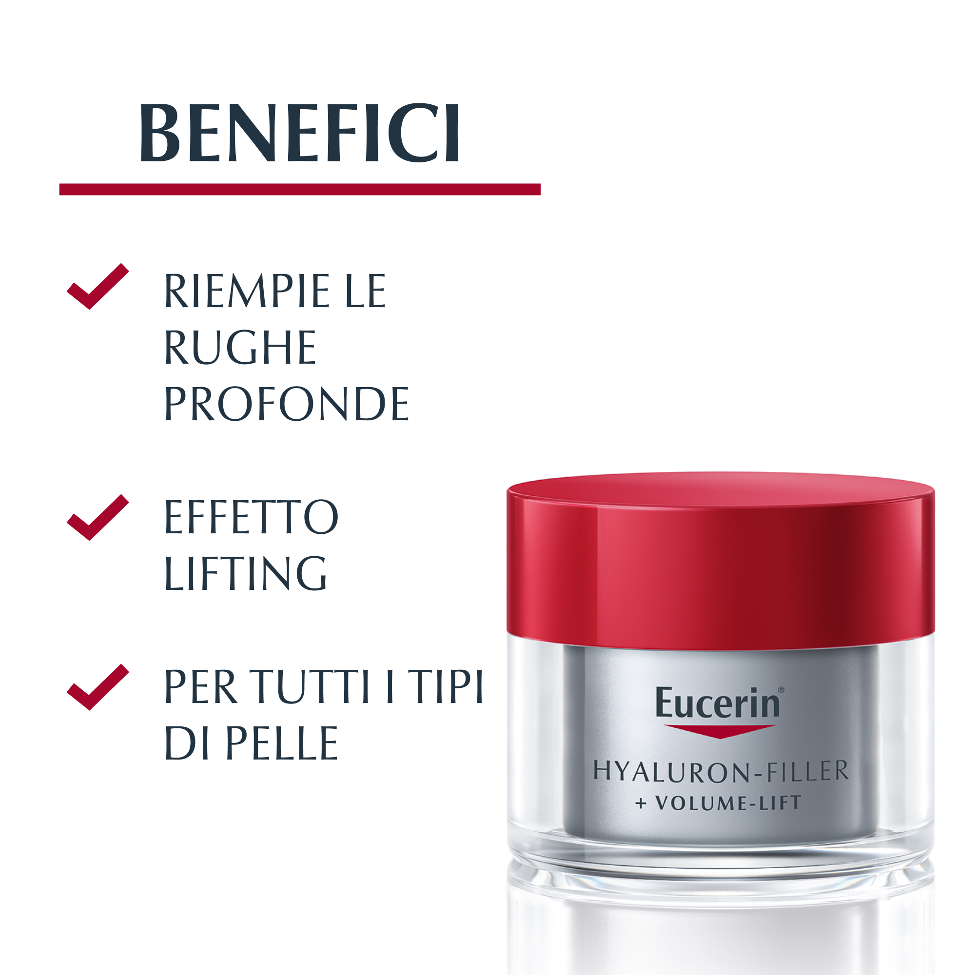 Eucerin Hyaluron-Filler Volume Crema Notte Antirughe 50mL